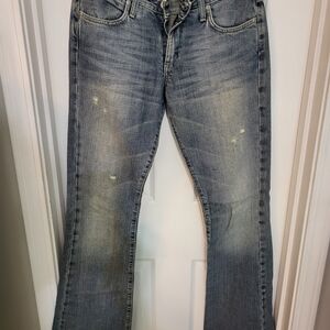 Paper Denim & Cloth Blue Flare Wide Leg Jeans